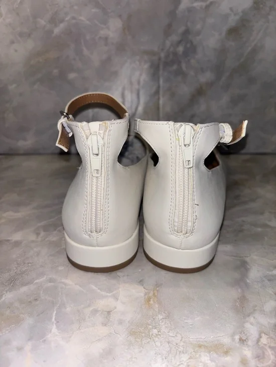 Dolce Vita DV White Ankle-Strap Flats with Square Toe - Picture 3 of 9